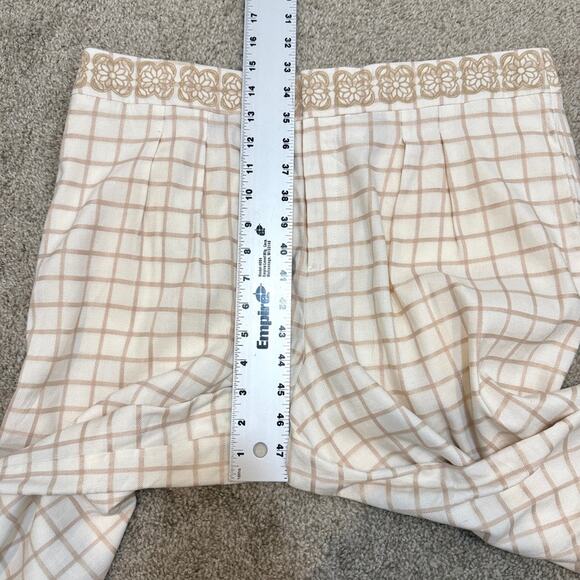 Anthropologie elevenses 14 linen embroidered pleated culottes P3 2925 - Picture 6 of 11